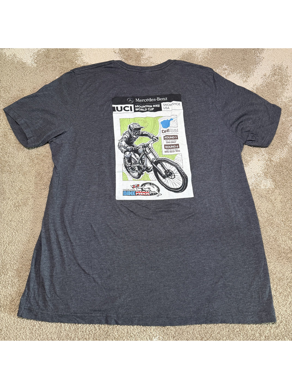 UCI Mountain Bike World Cup Snowshoe USA Shirt L Mercedes Benz DH Double Header